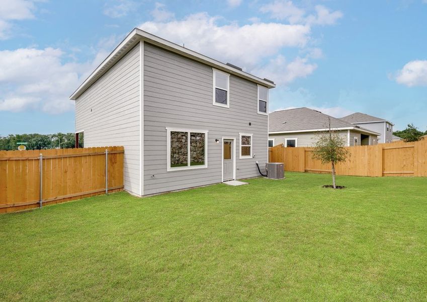 The Jaguar has a fully fenced-in back yard.