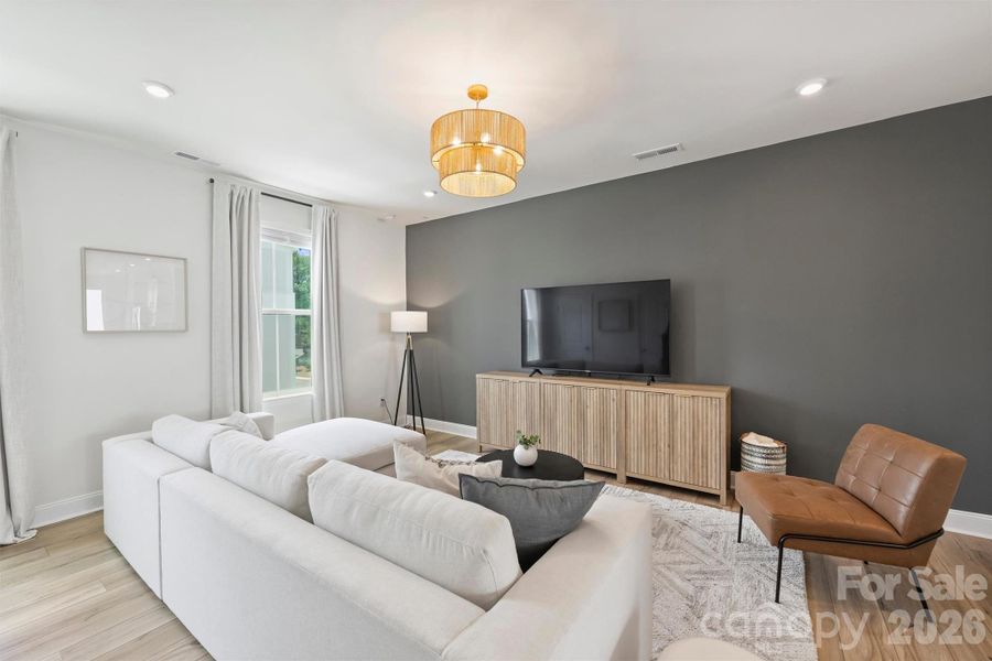 Furnished interior view inside a new home in The Townes of Cotswold, Charlotte (Image 28).