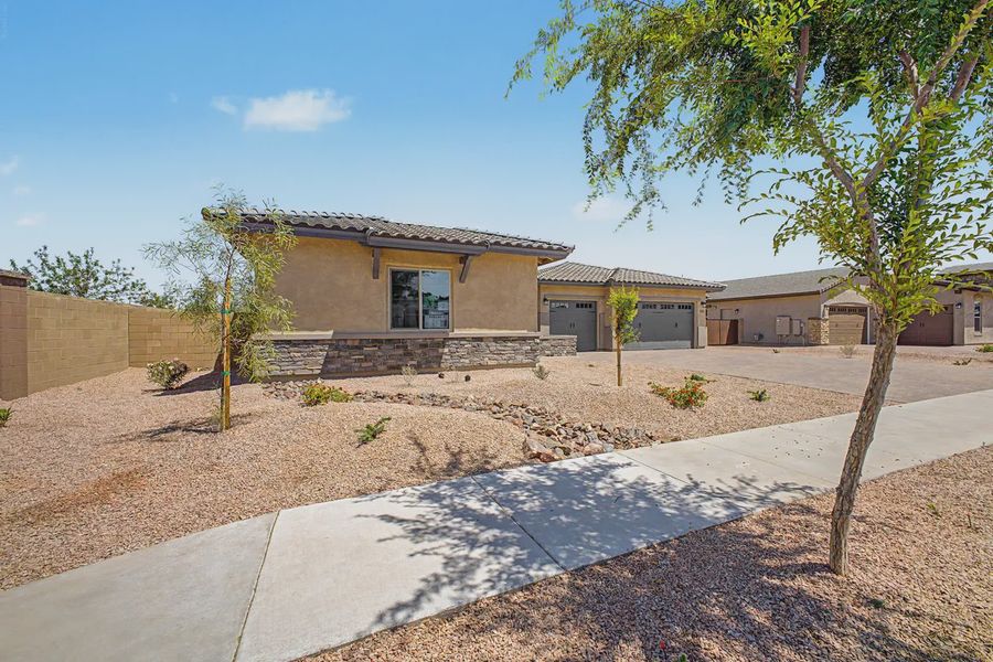 Exterior details and patio area of a home in Bellero Estates, Queen Creek (Image 2). Exterior details and patio area of a home in Bellero Estates, Queen Creek (Image 2).