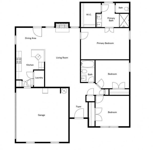 2D floor plan layout of this home in , Dallas, GA (Image 5).