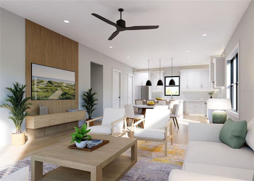 Furnished interior view inside a new home in , St. Petersburg (Image 9).