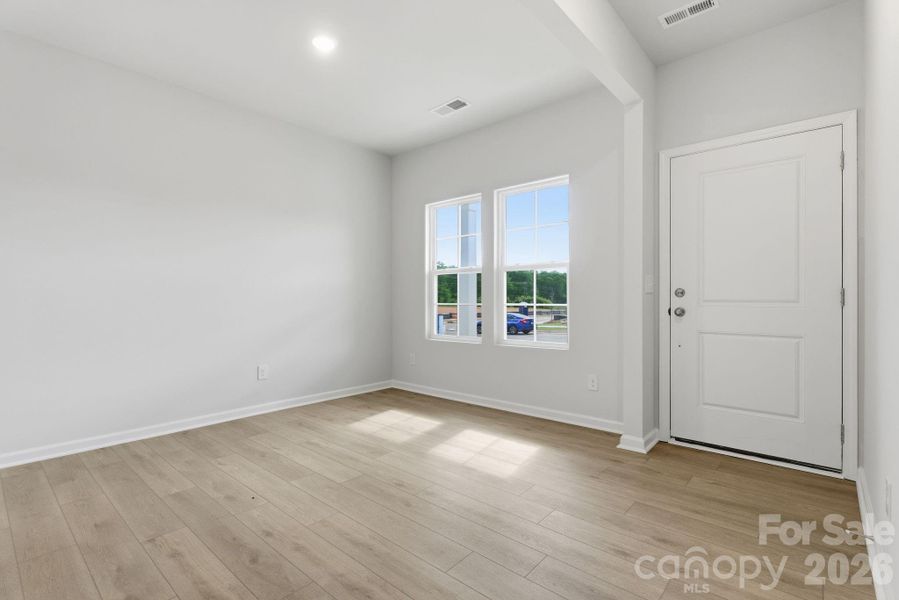 Entrance and front flex room