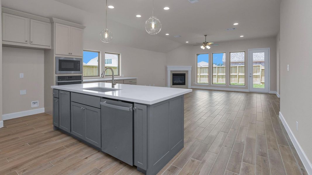 Furnished interior view inside a new home in Grand Central Park 50', Conroe (Image 8). Furnished interior view inside a new home in Grand Central Park 50', Conroe (Image 8).