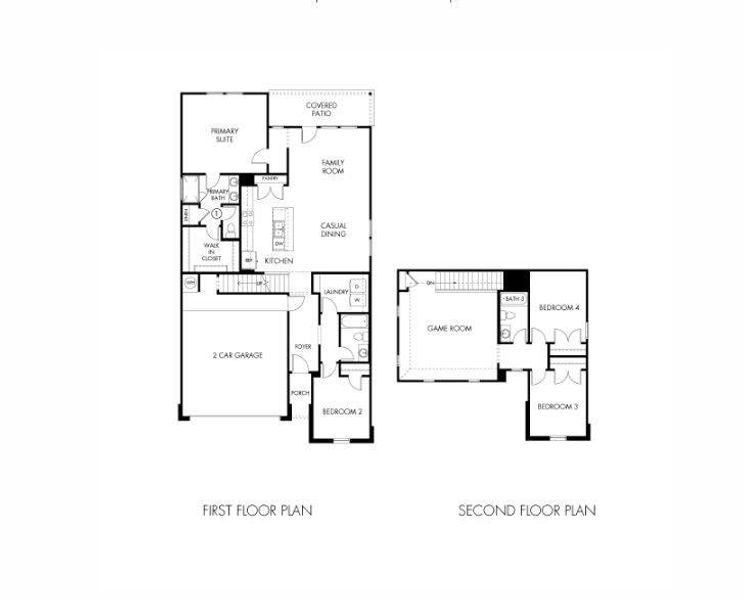 2D floor plan layout of this home in Sundance Cove - Premier Series, Crosby, TX (Image 3). 2D floor plan layout of this home in Sundance Cove - Premier Series, Crosby, TX (Image 3).