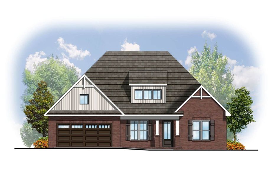 Architectural rendering of home exteriors planned for Enclave At Harvey in Knoxville, TN (Image 16).