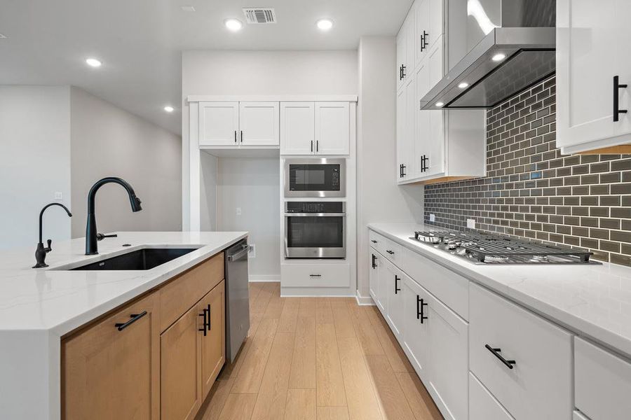 Furnished interior view inside a new home in Park Collection at Lariat, Liberty Hill (Image 13). Furnished interior view inside a new home in Park Collection at Lariat, Liberty Hill (Image 13).