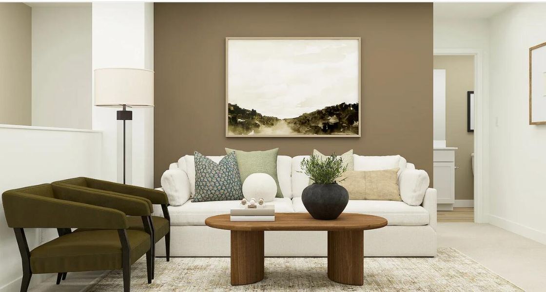Furnished interior view inside a new home in Lindera Preserve at Cane Bay Plantation: Sabal Collection, Summerville (Image 4).