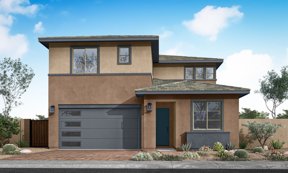Representative exterior photo of a completed home built from the Laguna Plan 3513 by Tri Pointe Homes in Terraza, San Tan Valley, AZ (Image 17).