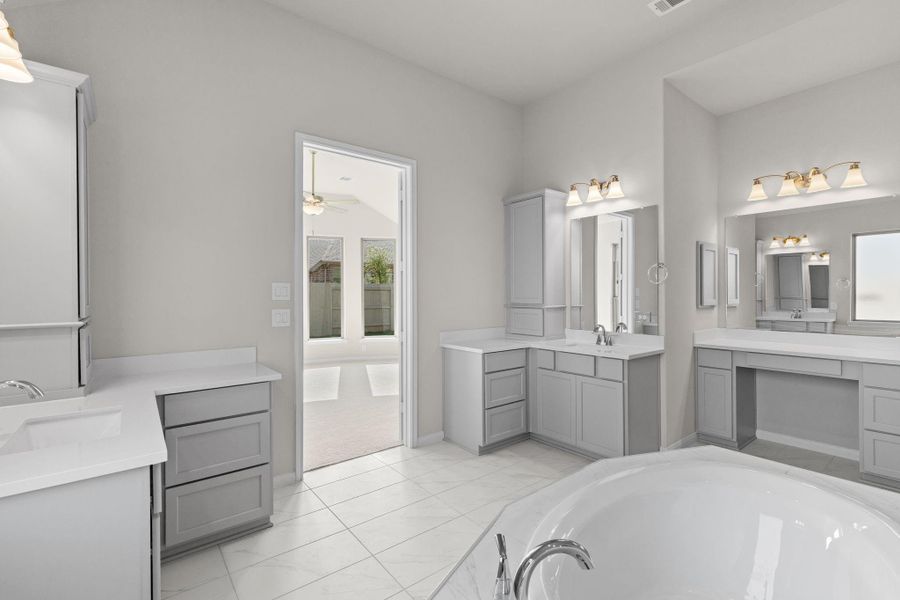 Furnished interior view inside a new home in Pomona, Manvel (Image 9).