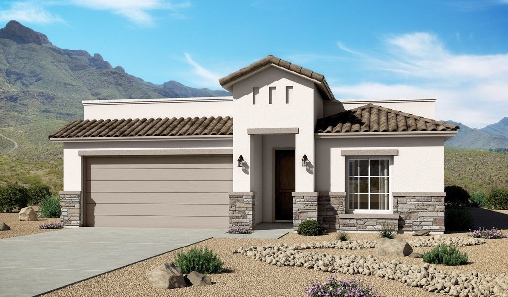 Representative exterior photo of a completed home built from the Shalem by Hakes Brothers in Hillside Park, El Paso, TX (Image 2).