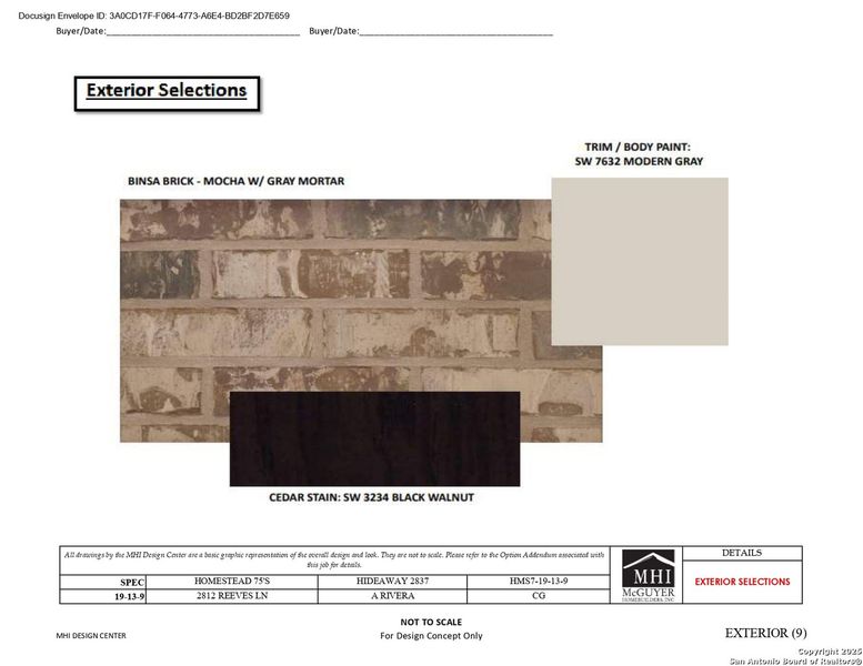 Sample of building materials used in homes in Homestead, Schertz (Image 36).