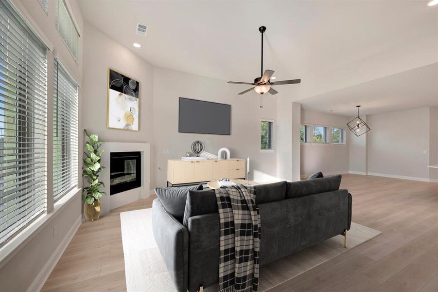 Furnished interior view inside a new home in Mantua Point Classics, Van Alstyne (Image 15). Furnished interior view inside a new home in Mantua Point Classics, Van Alstyne (Image 15).