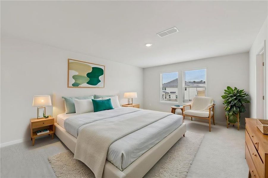 Furnished interior view inside a new home in Parkside at Grayson, Grayson (Image 13).