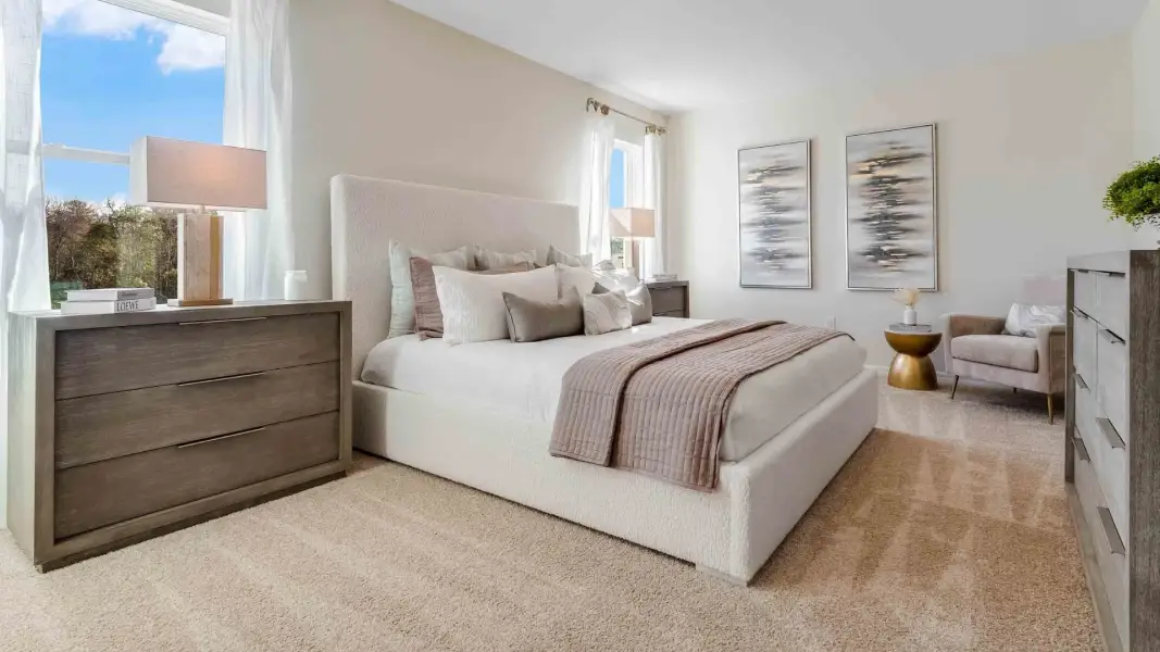 Furnished interior view inside a new home in Coral Bay - Express & Tradition, North Fort Myers (Image 8).