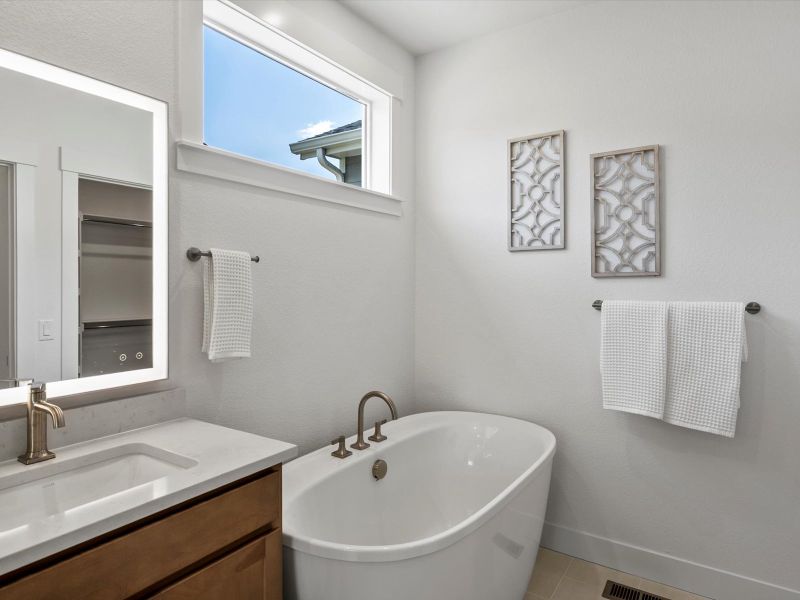 Representative furnished interior of a home built from the Reese by Lokal Homes in Jackson Creek, Monument (Image 12).