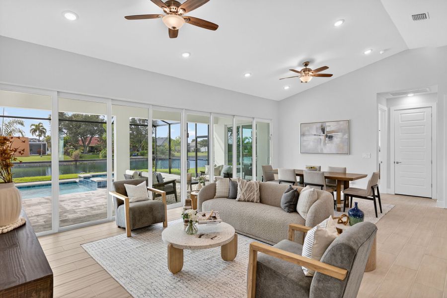 Representative furnished interior of a home built from the The Coral Haven by Sunlife Homes LLC in Cape Coral, Cape Coral (Image 9).