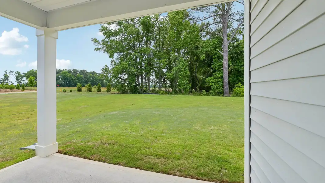 Exterior details and patio area of a home in Wilson's Ridge, Wilson's Mills (Image 4).