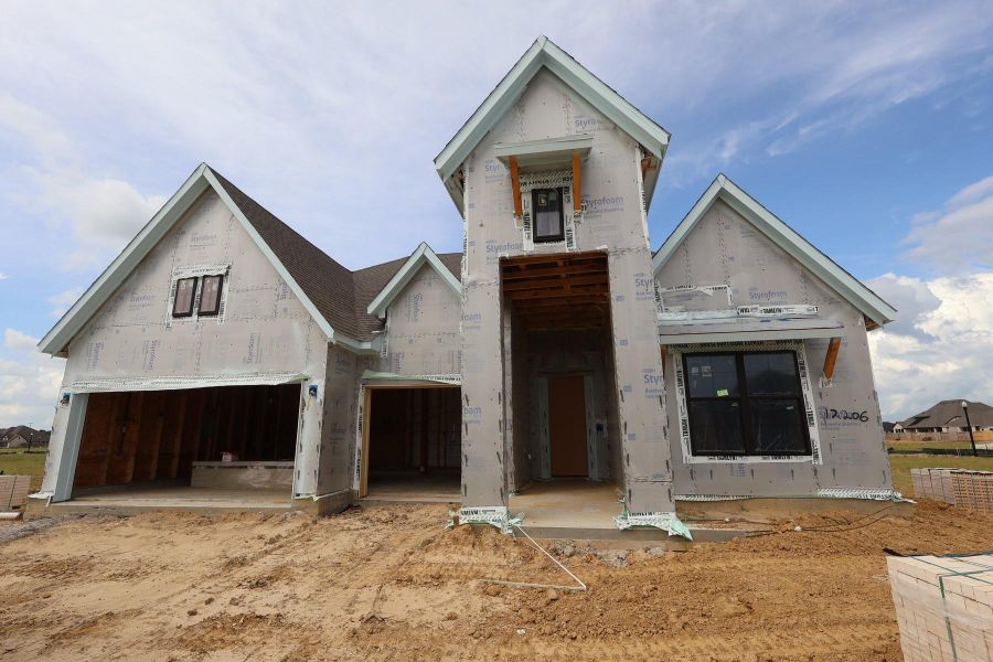In-progress construction of a new home in Riceland - Summit Collection, Mont Belvieu, TX (Image 4). In-progress construction of a new home in Riceland - Summit Collection, Mont Belvieu, TX (Image 4).