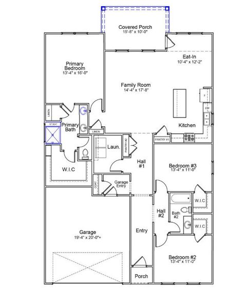 2D floor plan layout for the Elliott - Vanguard Collection by Mungo Homes in Ovation at Sweetbrier, Durham, NC (Image 3). 2D floor plan layout for the Elliott - Vanguard Collection by Mungo Homes in Ovation at Sweetbrier, Durham, NC (Image 3).