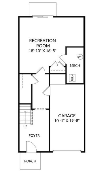 2D floor plan layout for the The Balfour by Stanley Martin Homes in Haddonstone, Raleigh, NC (Image 4).
