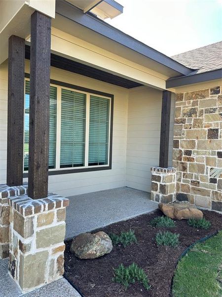 Exterior details and patio area of a home in , Waco (Image 3).
