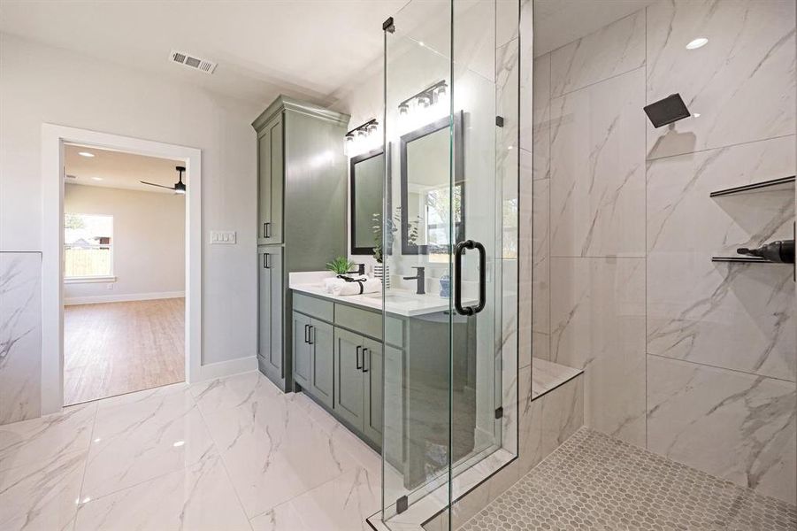 Furnished interior view inside a new home in , Dallas (Image 19).