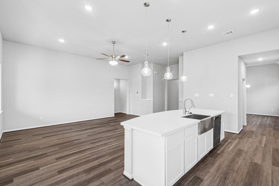 Kitchen open to the great room Kitchen open to the great room