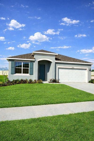 Front exterior of a new home in Seaport Village, Tavares, FL, highlighting curb appeal (Image 18). Front exterior of a new home in Seaport Village, Tavares, FL, highlighting curb appeal (Image 18).