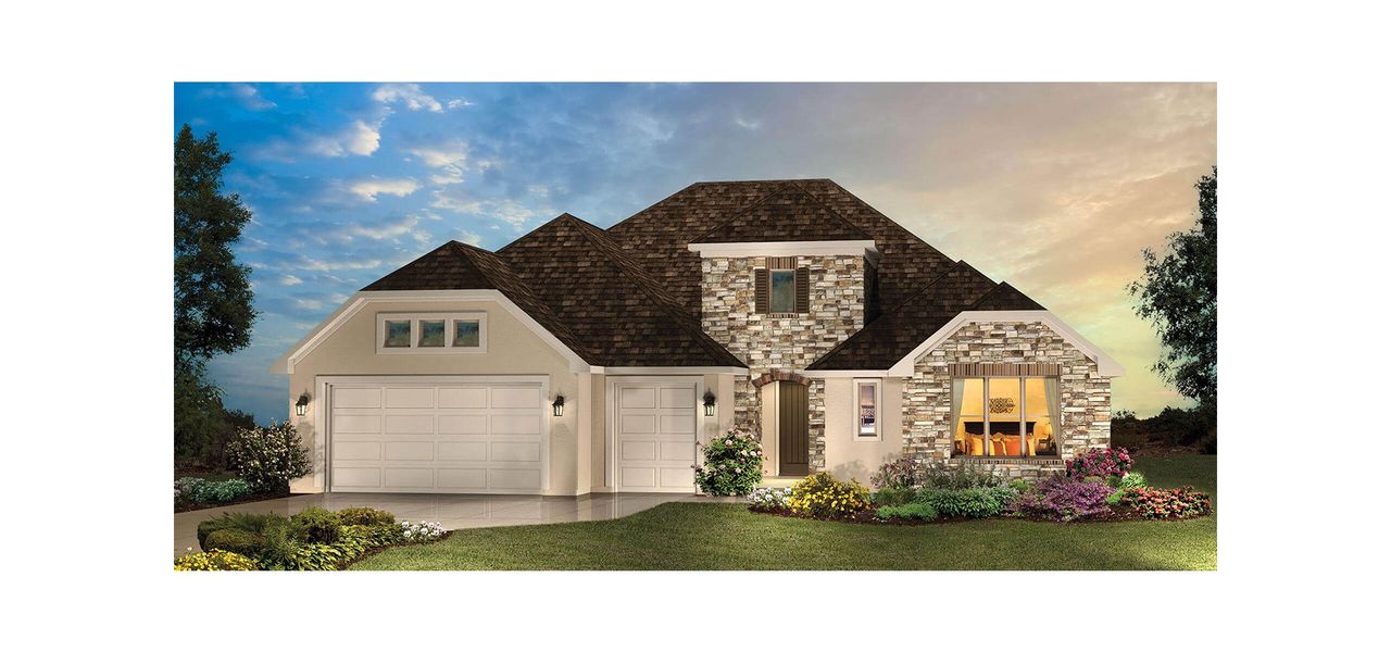 Representative exterior photo of a completed home built from the Aubrey by Robson Resort Communities in Robson Ranch Texas, Denton, TX (Image 2). Representative exterior photo of a completed home built from the Aubrey by Robson Resort Communities in Robson Ranch Texas, Denton, TX (Image 2).