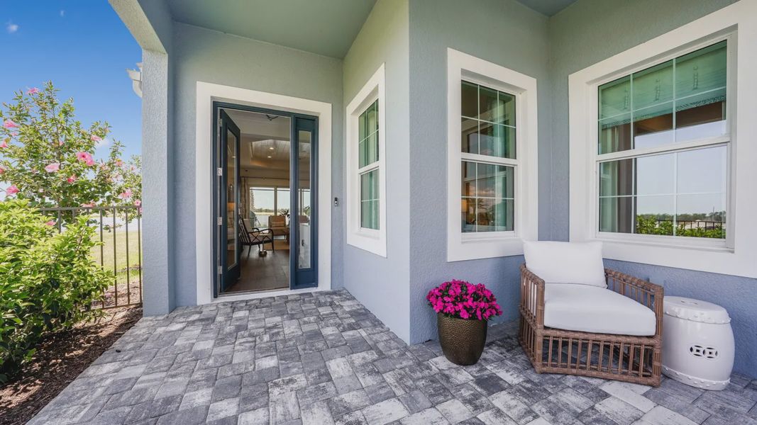 Representative exterior details of a home built from the Bright Meadow 2 by Neal Communities in SkySail, Naples (Image 3).