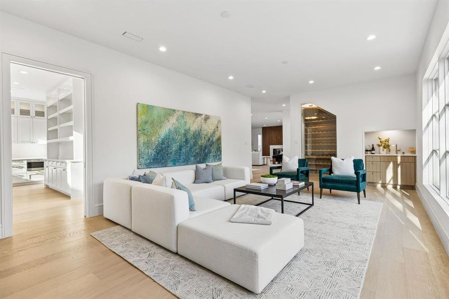 Furnished interior view inside a new home in , Dallas (Image 32).