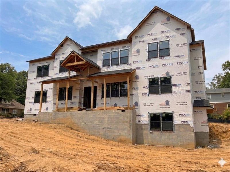 In-progress construction of a new home in , Buford, GA (Image 30).