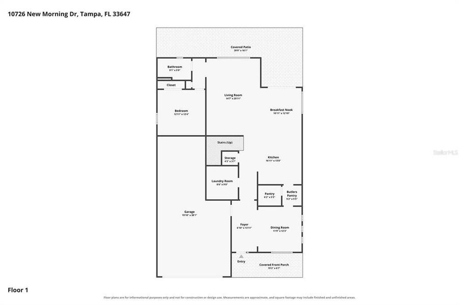 2D floor plan layout of this home in , Tampa, FL (Image 5).