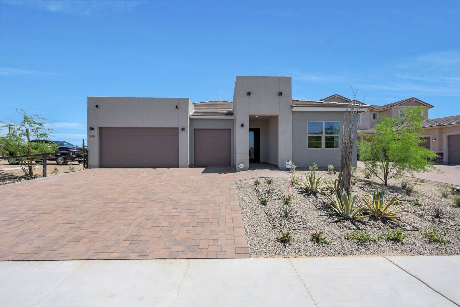 Representative exterior photo of a completed home built from the Garnet by Mattamy Homes in Landmarke, San Tan Valley, AZ (Image 24).