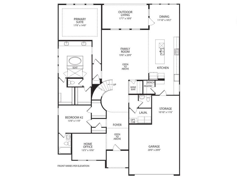 2D floor plan layout for the Wagner by Drees Custom Homes in Trinity Falls 60, McKinney, TX (Image 5). 2D floor plan layout for the Wagner by Drees Custom Homes in Trinity Falls 60, McKinney, TX (Image 5).