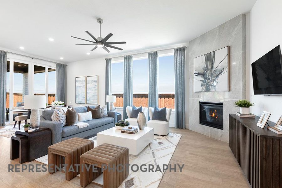 Furnished interior view inside a new home in Lariat: 50ft. lots, Liberty Hill (Image 5). Furnished interior view inside a new home in Lariat: 50ft. lots, Liberty Hill (Image 5).