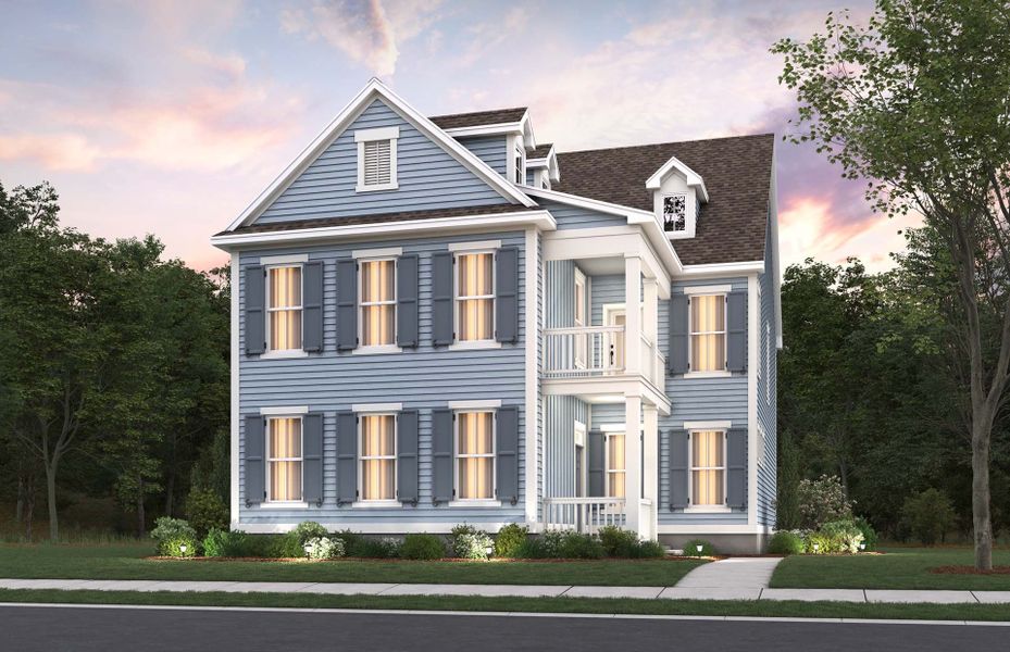 Front exterior of a new home in SayeBrook, Myrtle Beach, SC, highlighting curb appeal (Image 20).