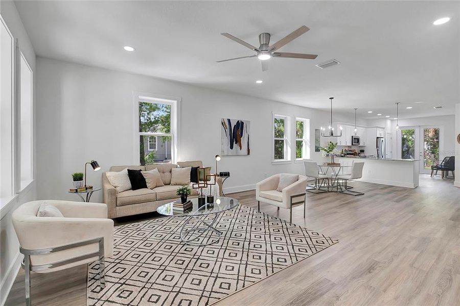 Furnished interior view inside a new home in , Tampa (Image 38). Furnished interior view inside a new home in , Tampa (Image 38).
