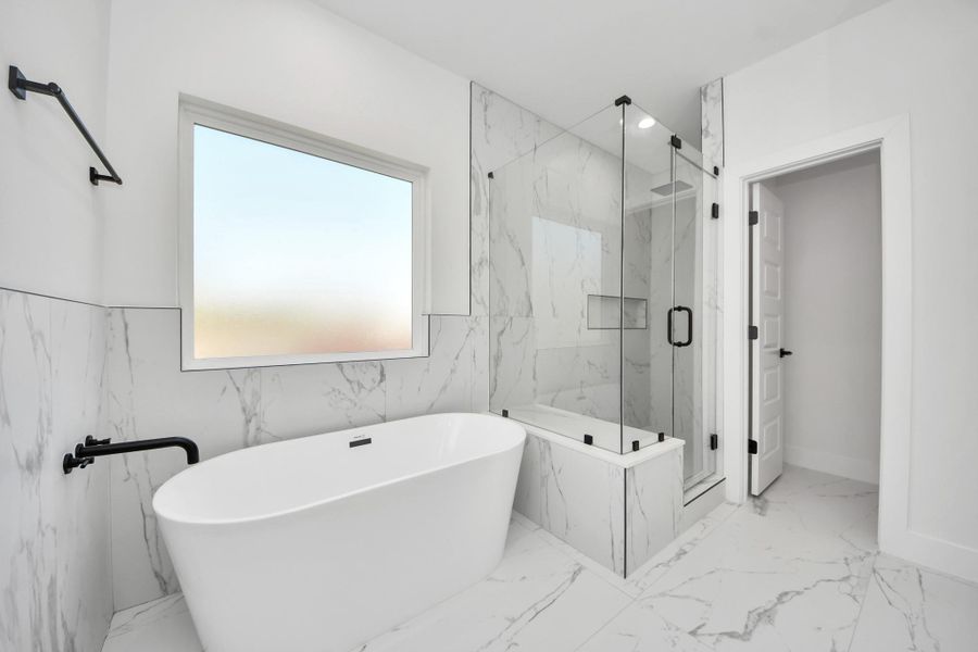 Soaking tub and standing shower