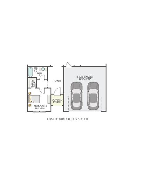 2D floor plan layout of this home in Lariat, Liberty Hill, TX (Image 5). 2D floor plan layout of this home in Lariat, Liberty Hill, TX (Image 5).