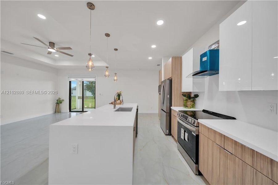 Furnished interior view inside a new home in , Cape Coral (Image 6). Furnished interior view inside a new home in , Cape Coral (Image 6).