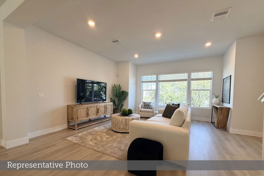Furnished interior view inside a new home in Towns at Union, St. Petersburg (Image 5).