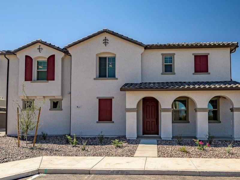 Exterior details and patio area of a home in Ironwood Villages at North Creek, Queen Creek (Image 3).
