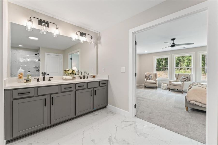 Furnished interior view inside a new home in Oak Valley Estates, Marietta (Image 12).
