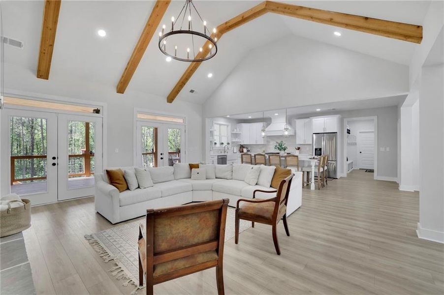 Furnished interior view inside a new home in , Monroe (Image 66).
