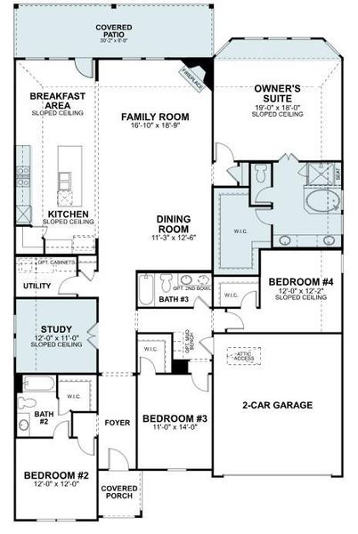 2D floor plan layout of this home in Berryknoll, Montgomery, TX (Image 4). 2D floor plan layout of this home in Berryknoll, Montgomery, TX (Image 4).