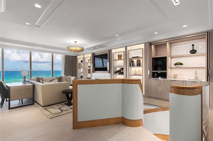 Furnished interior view inside a new home in , Sunny Isles Beach (Image 39).