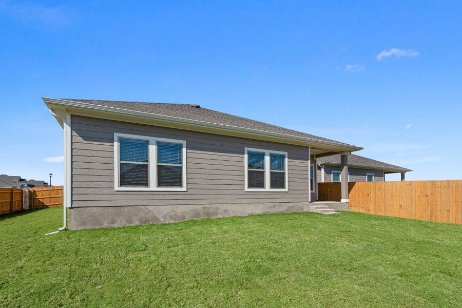 Rear of Home and Private Backyard Rear of Home and Private Backyard