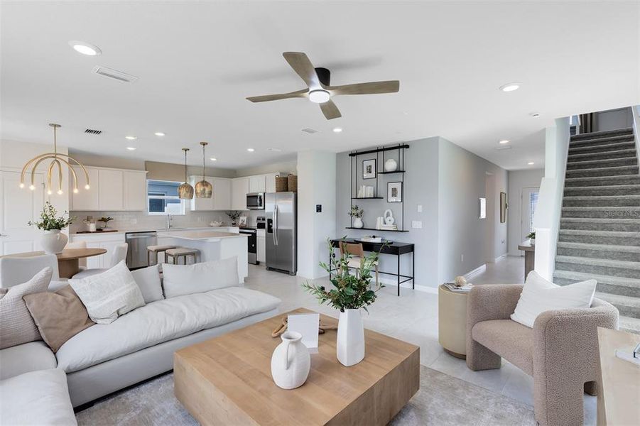 Furnished interior view inside a new home in Reagan Landing, Bradenton (Image 4). Furnished interior view inside a new home in Reagan Landing, Bradenton (Image 4).