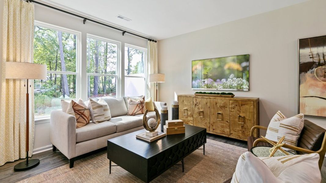 Representative furnished interior of a home built from the DENVER - TRADITIONS by D.R. Horton in Chapel Townes, Raleigh (Image 10).